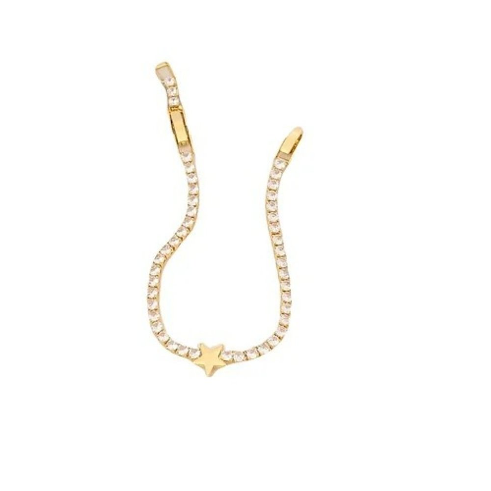 Star Gold Plated Zircon Copper Bracelet